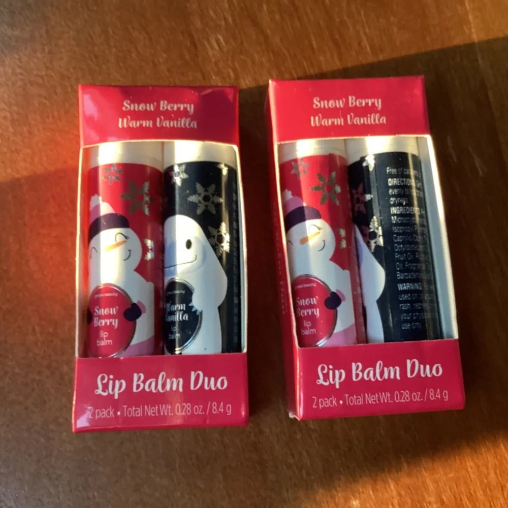 Lip Balm Duo Snow Berry Warm Vanilla New